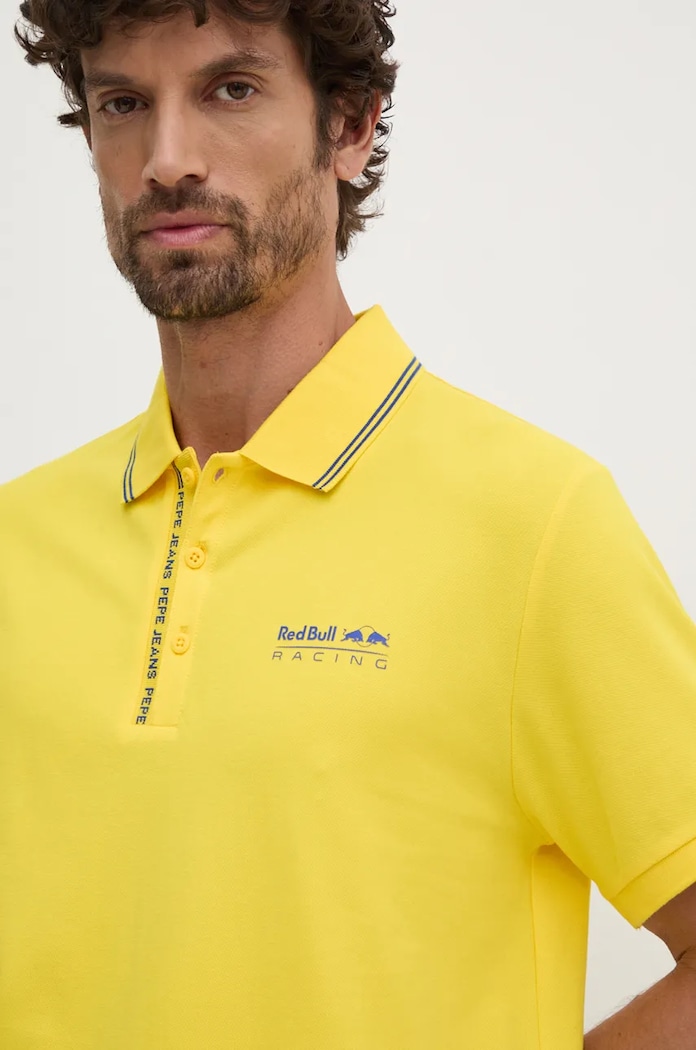 Polo tričko Red Bull Racing x Pepe Jeans Red Bull Racing x Pepe Jeans RM540001 žlutá