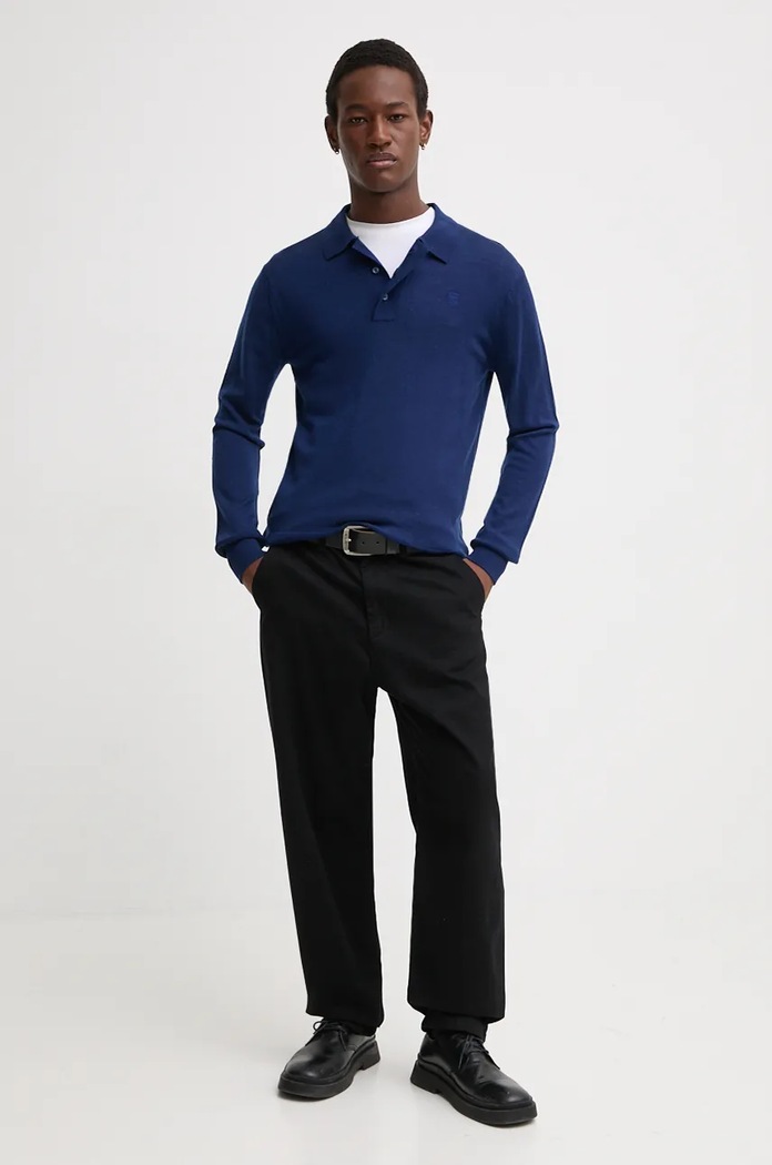 G-Star Sweter wełniany D25066.D847 granatowy AW24