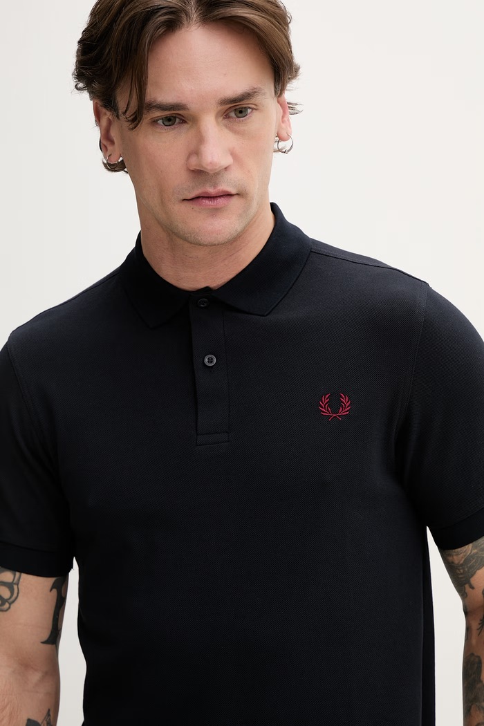 Bombažen polo Fred Perry mornarsko modra M6000.V73