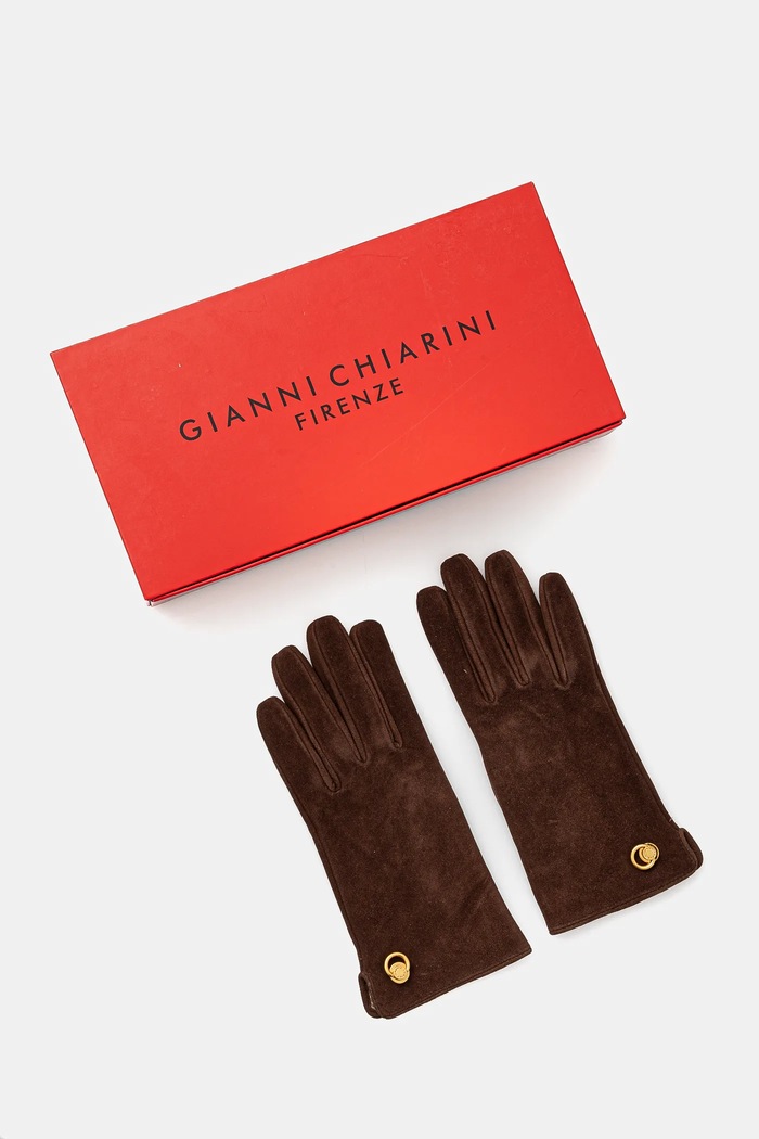 Doplnky Semišové rukavice Gianni Chiarini GN.11128.CM hnedá