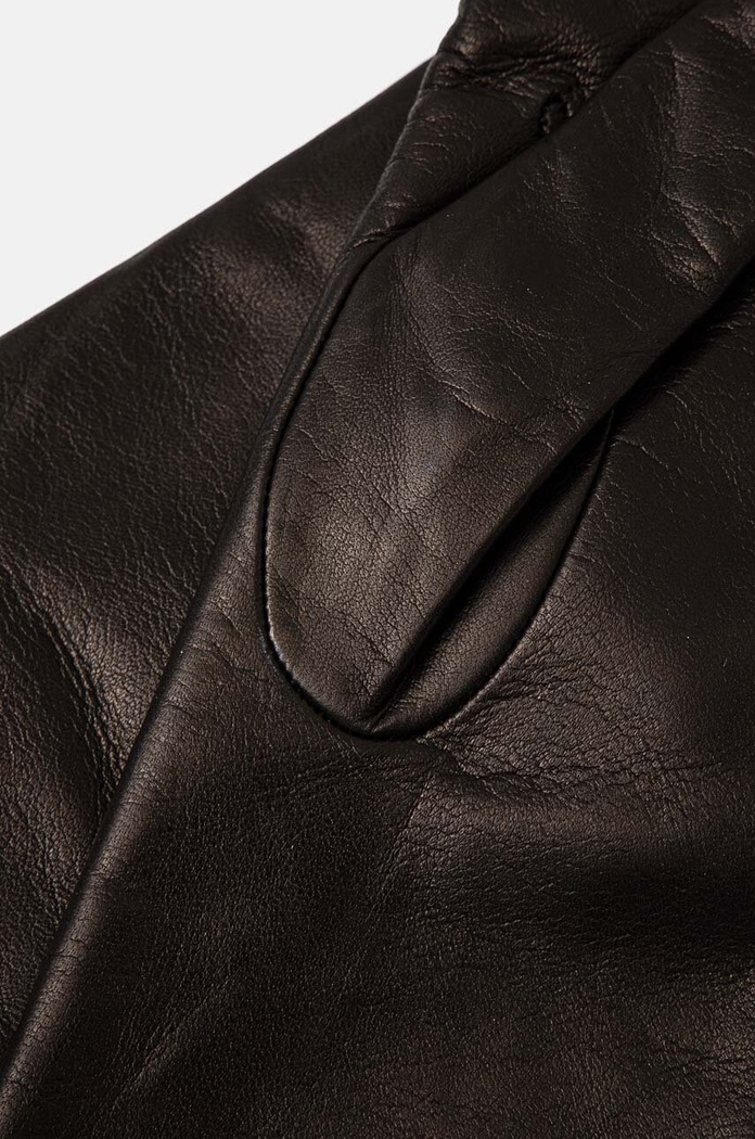 Weekend Max Mara bőr kesztyű 2425566035600 fekete AW24