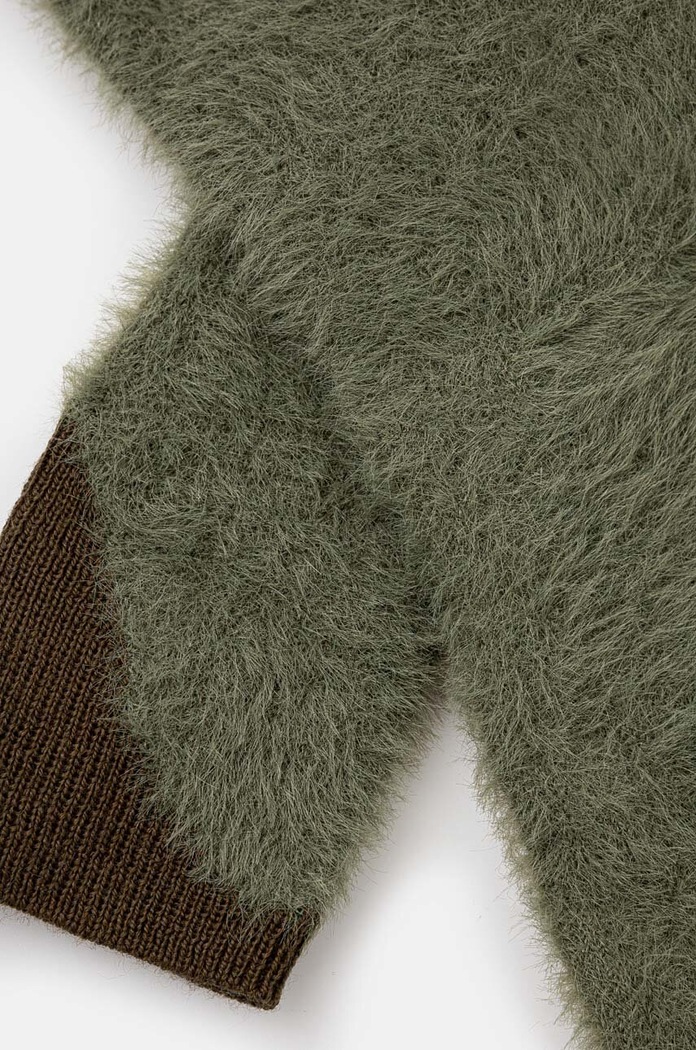 Rukavice s primjesom vune MM6 Maison Margiela S62TS0062.M13073 zelena AW24