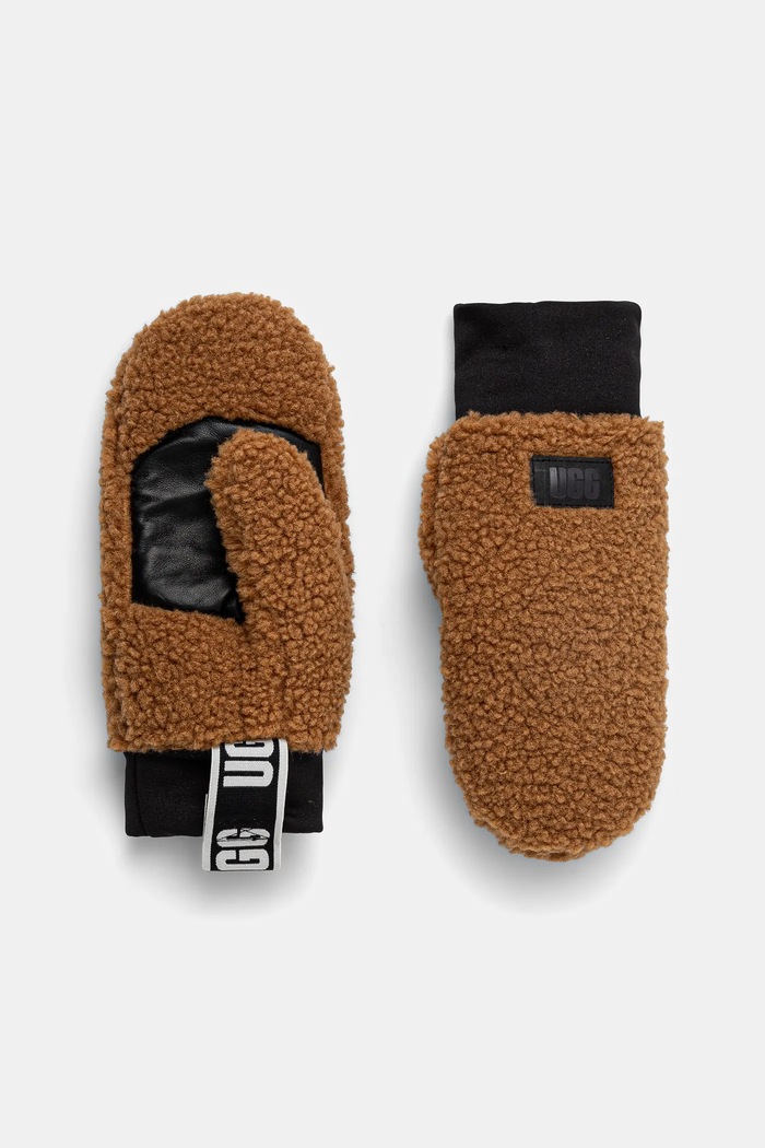 Γάντια UGG απλικέ καφέ 101099