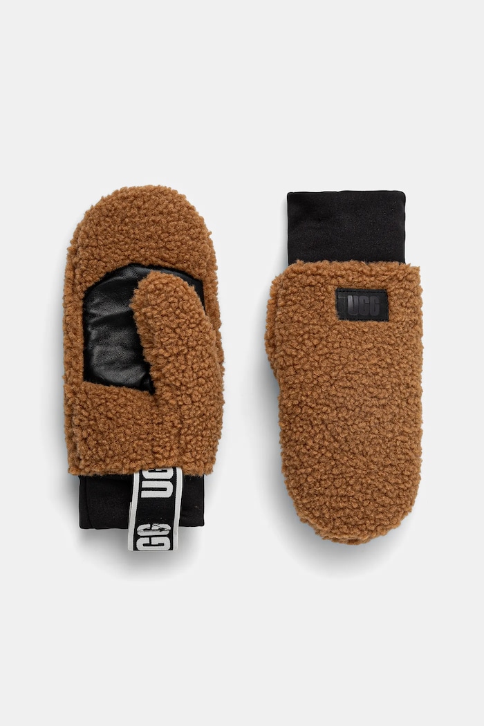 Γάντια UGG απλικέ καφέ 101099
