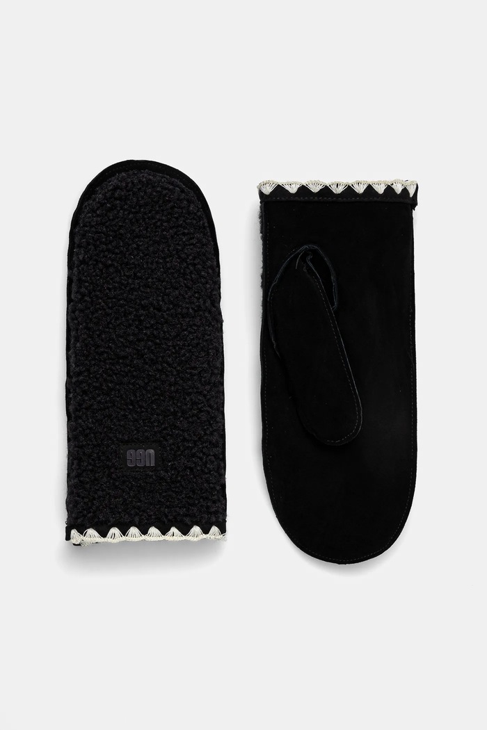 Semišové rukavice UGG semišová kůže černá 101031