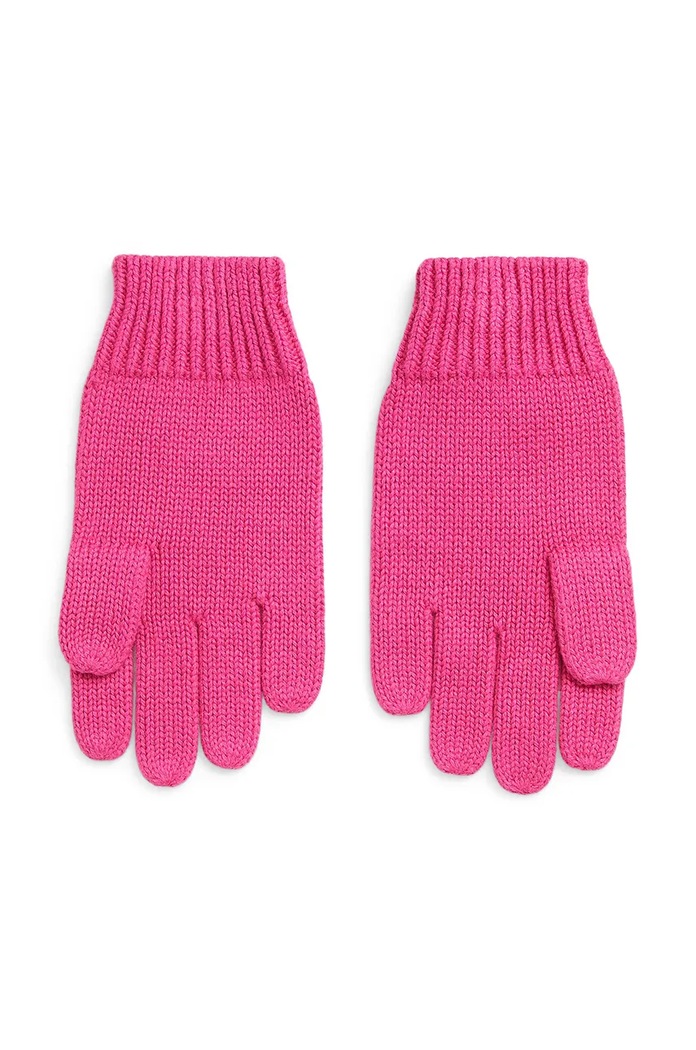 Polo Ralph Lauren manusi de bumbac pentru copii 313950737001 roz AW24