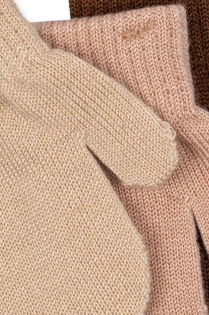 Детские перчатки с примесью шерсти Konges Sløjd FILLA MITTENS 3 шт KS101221 бежевый AW24