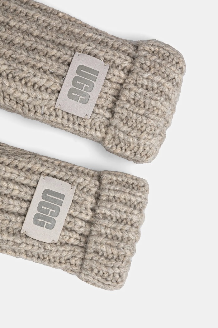 Детские перчатки с примесью шерсти UGG CHUNKY MITTEN 100030 серый AW25