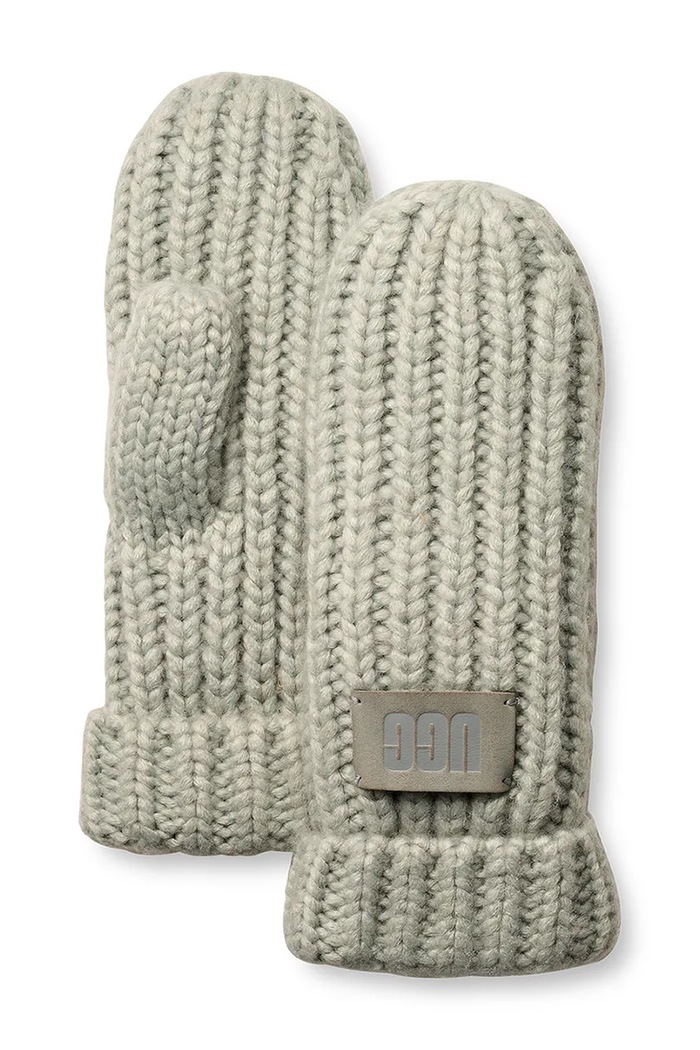 UGG Mănuși cu un amestec de lână pentru copii CHUNKY MITTEN 100030 gri AW25