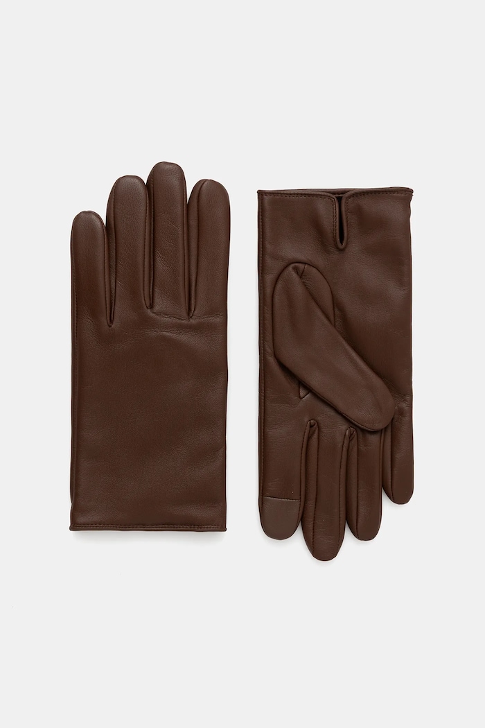 BOSS Orange Kožne rukavice BOSS Orange Glove smeđa 50526831