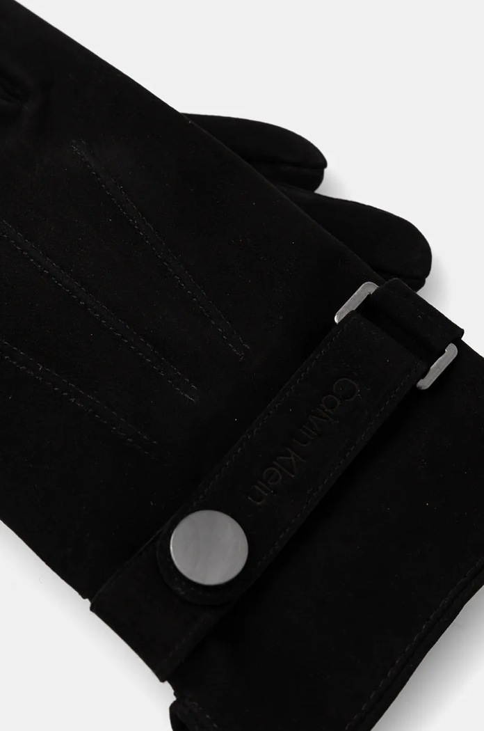 Γάντια από σουέτ Calvin Klein K50K512542 μαύρο AW24