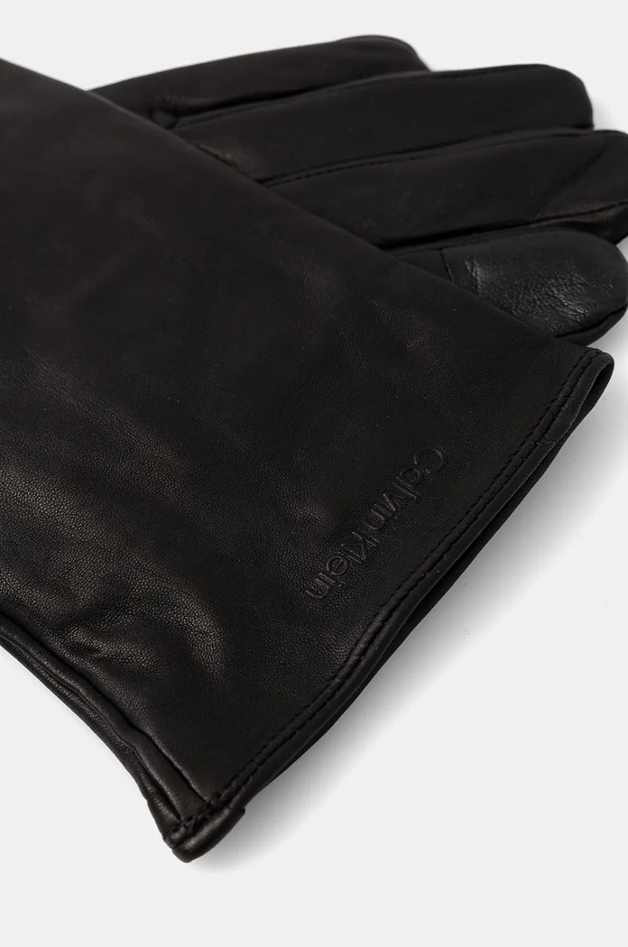 Kožené rukavice Calvin Klein K50K512543 čierna AW24