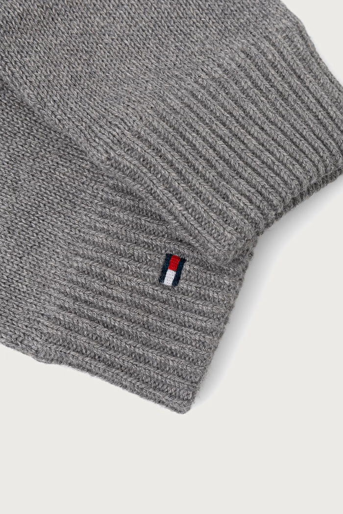 Tommy Hilfiger Rękawiczki męskie z dodatkiem kaszmiru AM0AM12845 szary AW25