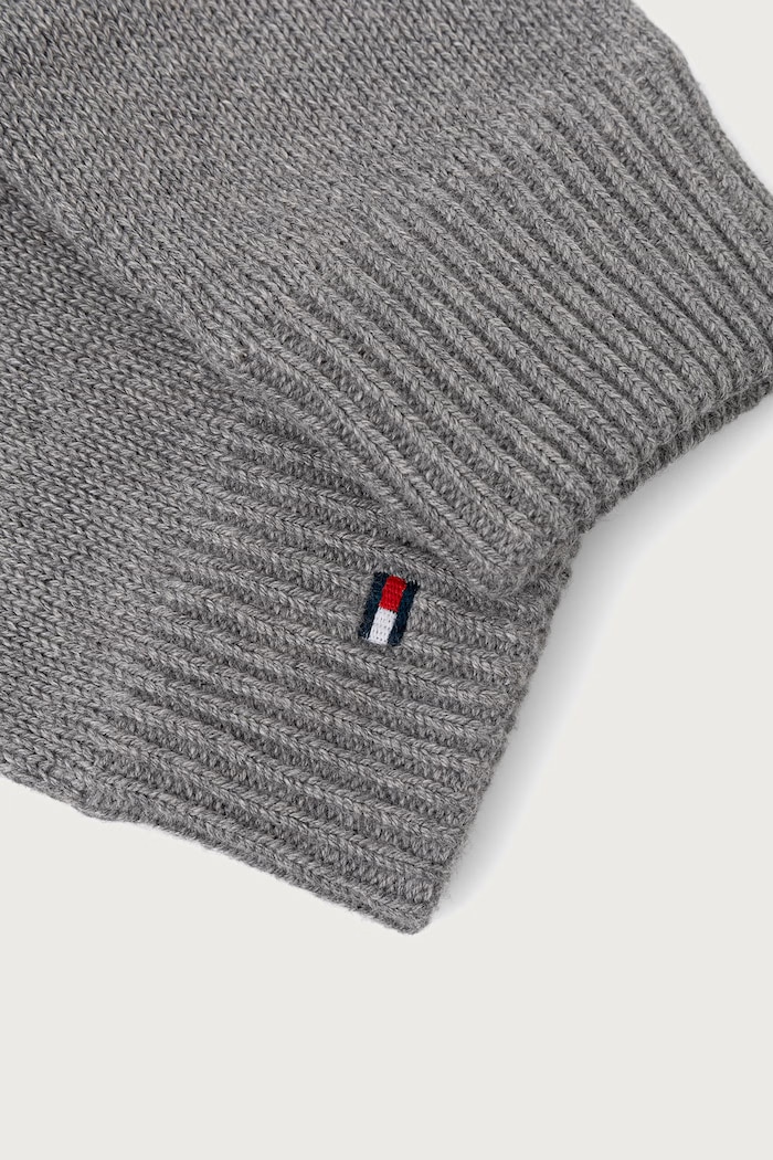 Tommy Hilfiger Rękawiczki męskie z dodatkiem kaszmiru AM0AM12845 szary AW25