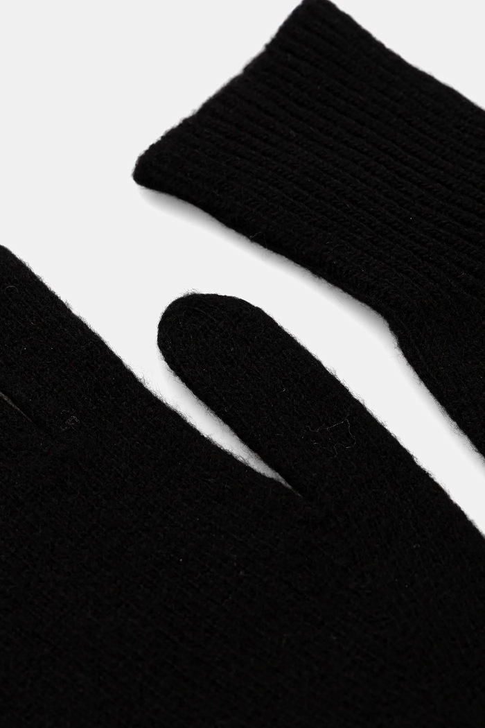 United Colors of Benetton Вовняні рукавички United Colors of Benetton 1202DG00E чорний AW25