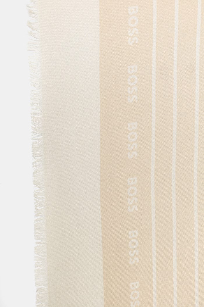 BOSS eșarfă pentru femei cu amestec de mătase Laik 50521800 bej SS26