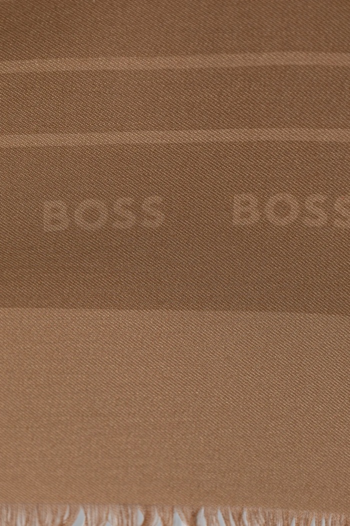 BOSS Sciarpa quadrata da donna con misto seta Laik 50521800 beige SS26