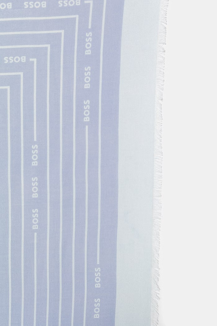 BOSS hustka dámska s prímesou hodvábu Laik 50521800 modrá SS26