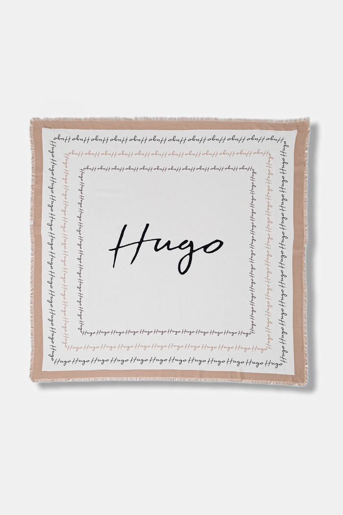 HUGO chusta damska Alycia tkanina biały 50517680
