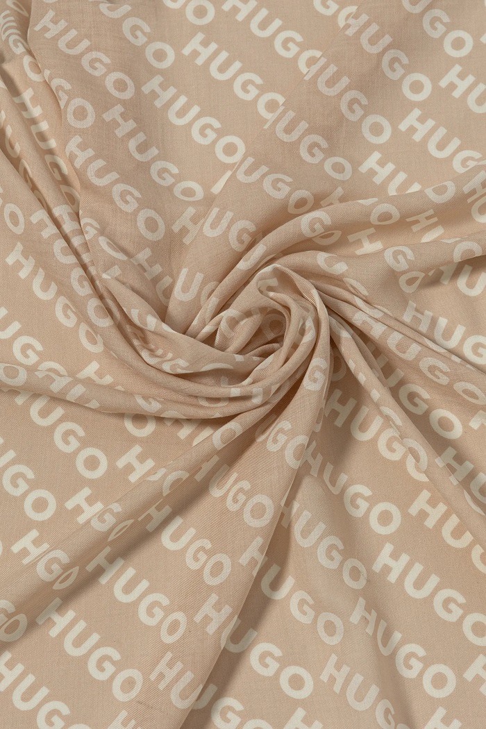 HUGO φουλάρι γυναικείο Alycia 50517680 μπεζ SS26