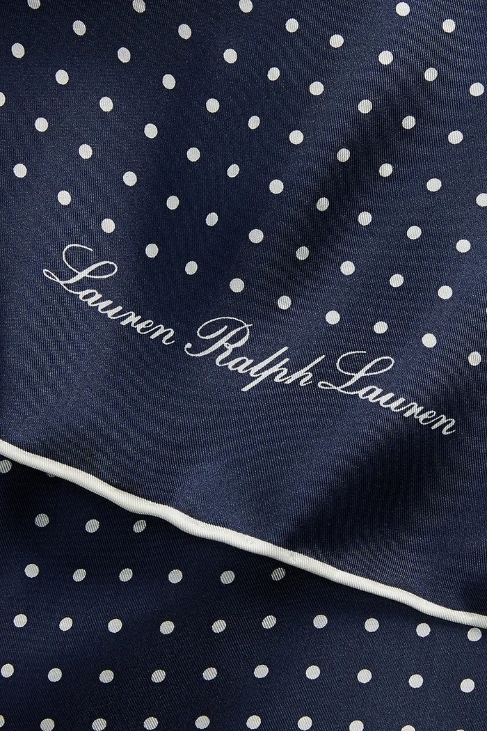 Akcesoria Lauren Ralph Lauren apaszka jedwabna 454953615 granatowy
