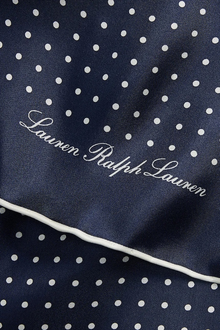 Akcesoria Lauren Ralph Lauren apaszka jedwabna 454953615 granatowy