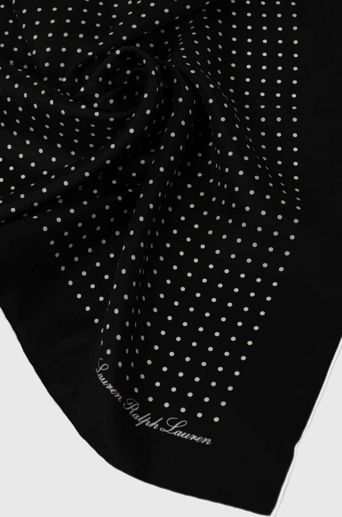 Akcesoria Lauren Ralph Lauren apaszka jedwabna 454953615 czarny