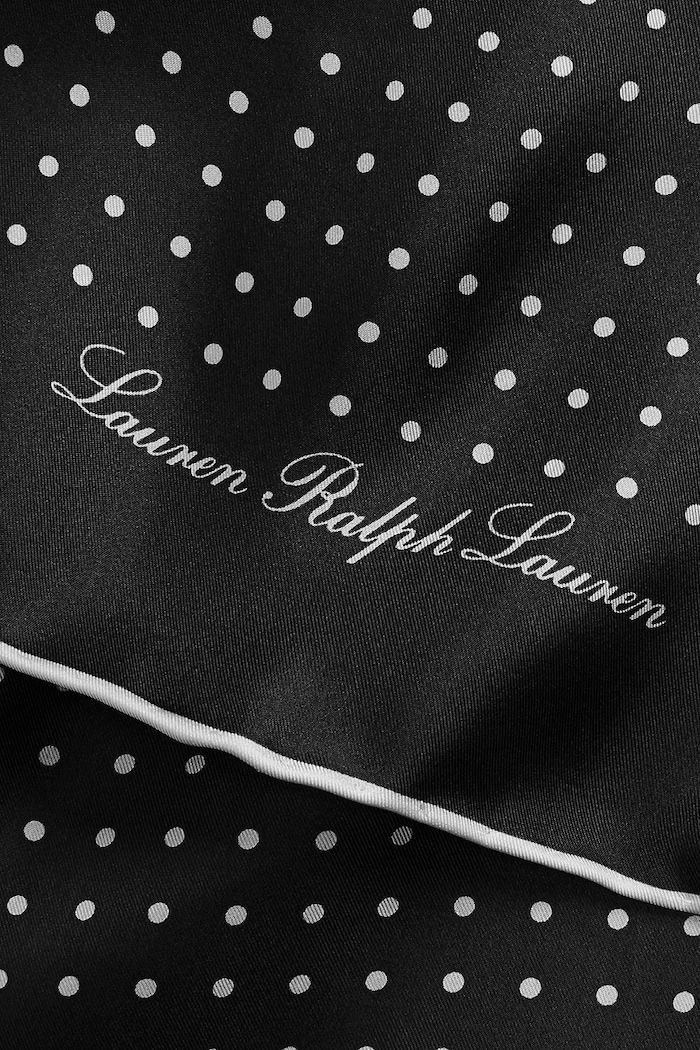 Akcesoria Lauren Ralph Lauren apaszka jedwabna 454953615 czarny