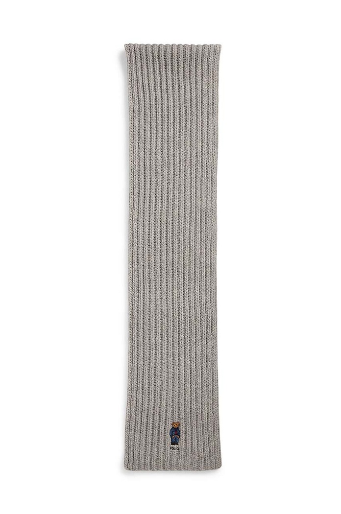 Kratki vuneni šal Polo Ralph Lauren 455931877 siva AW25