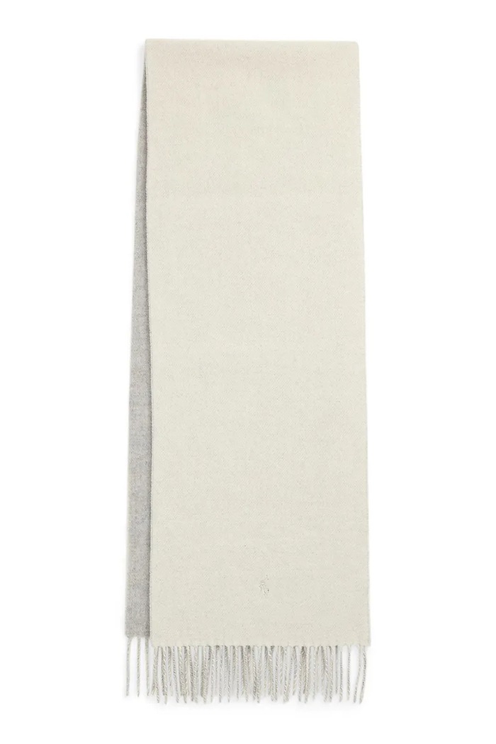 Μάλλινο κασκόλ Polo Ralph Lauren μαλλί μπεζ 455954371