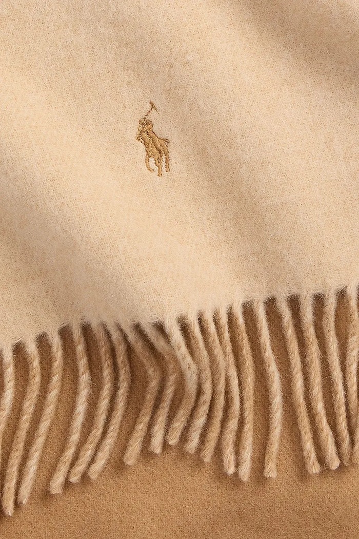 Akcesoria Polo Ralph Lauren szalik wełniany 455954371 beżowy