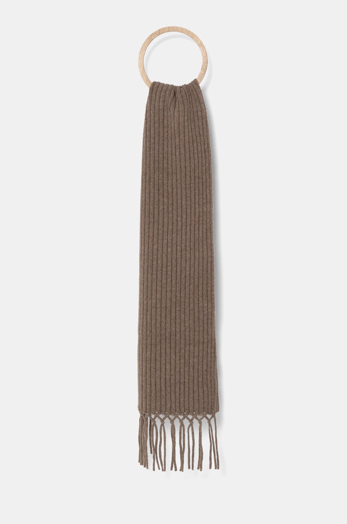 Weekend Max Mara esarfa de lana tricotaj maro 2425746035600