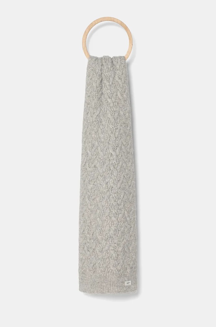 Šála Pepe Jeans WALLIS SCARF pletenina šedá PL060195