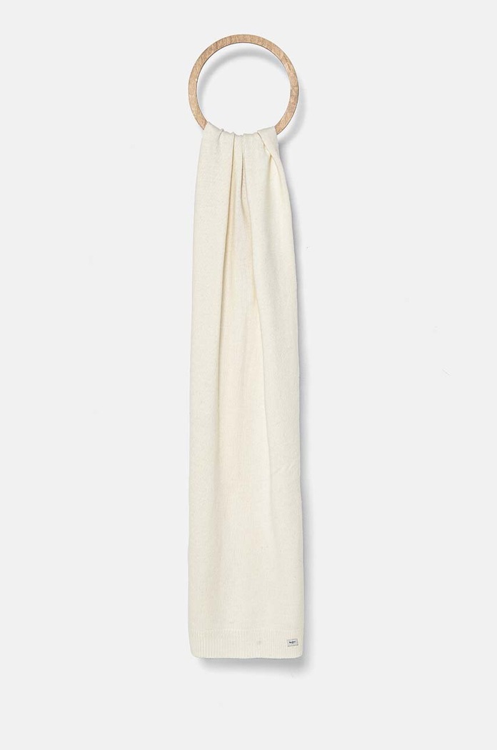 Μαντήλι από μείγμα μαλλιού Pepe Jeans YELA SCARF με μείγμα μαλλιού μπεζ PL060200