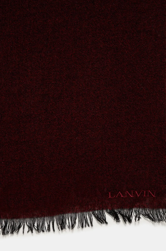 Kašmírový šátek Lanvin 6L5018.U7746 burgundské AW24