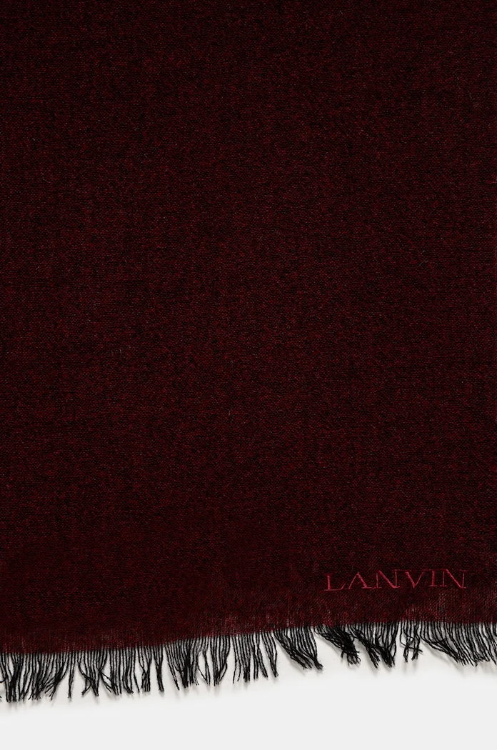 Kašmírový šátek Lanvin 6L5018.U7746 burgundské AW24
