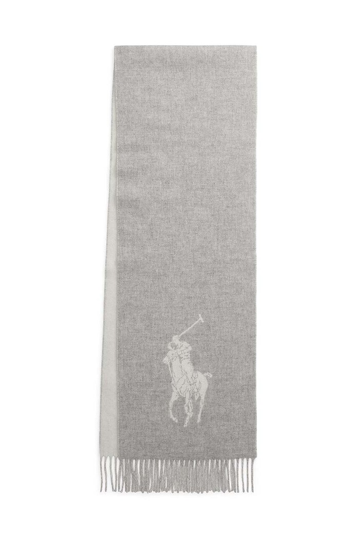 Kratki vuneni šal Polo Ralph Lauren 455954331 siva AW25