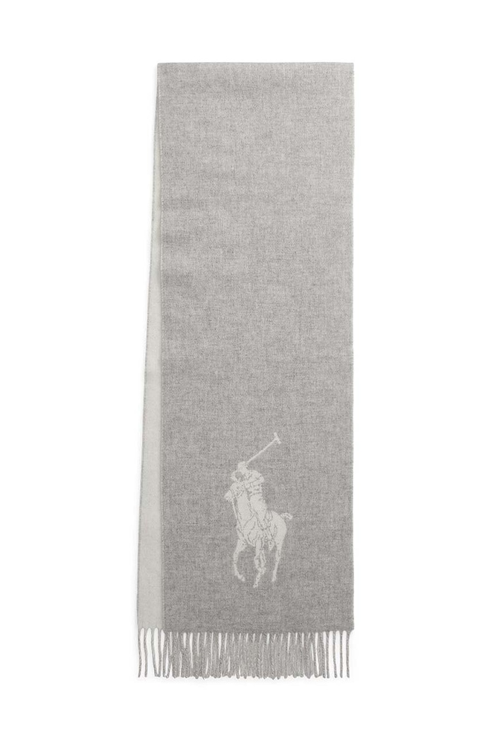 Kratki vuneni šal Polo Ralph Lauren 455954331 siva AW25