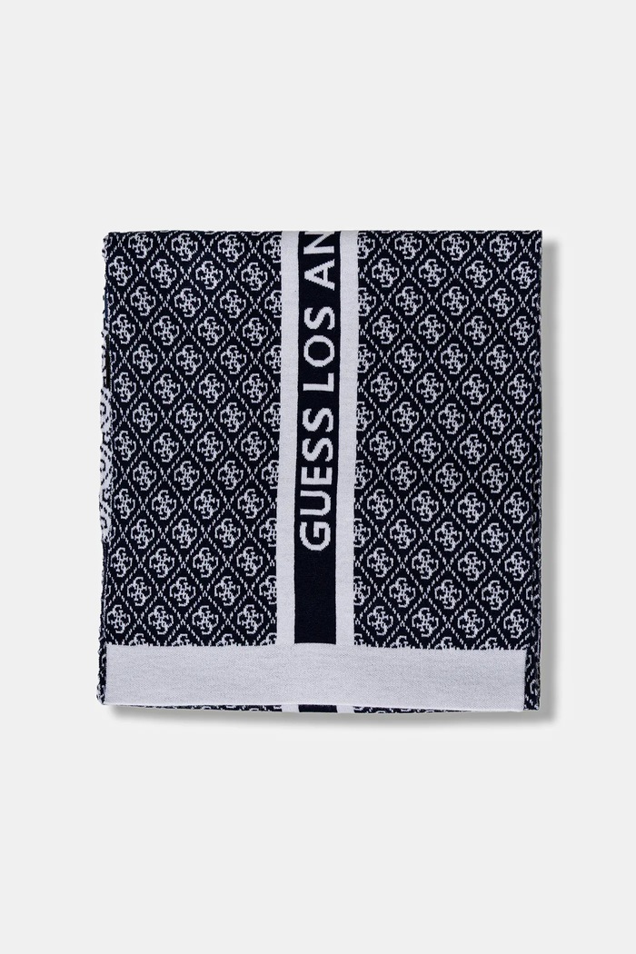 Κασκόλ από μείγμα μαλλιού Guess SEVYN W4BZ22.Z3JD2 σκούρο μπλε AW25