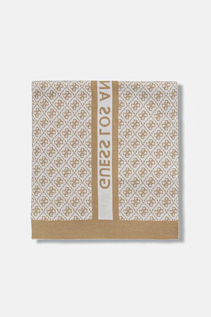 Guess eșarfă din amestec de lână SEVYN W4BZ22.Z3JD2 bej AW25