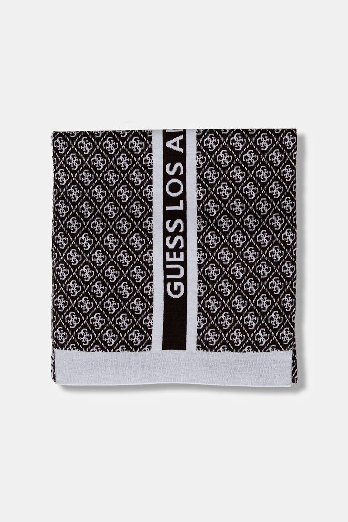 Κασκόλ από μείγμα μαλλιού Guess SEVYN W4BZ22.Z3JD2 καφέ AW25