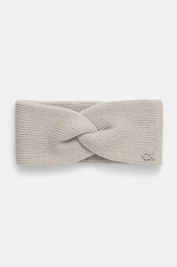 Μάλλινη κορδέλα Calvin Klein μαλλί γκρί K60K612591