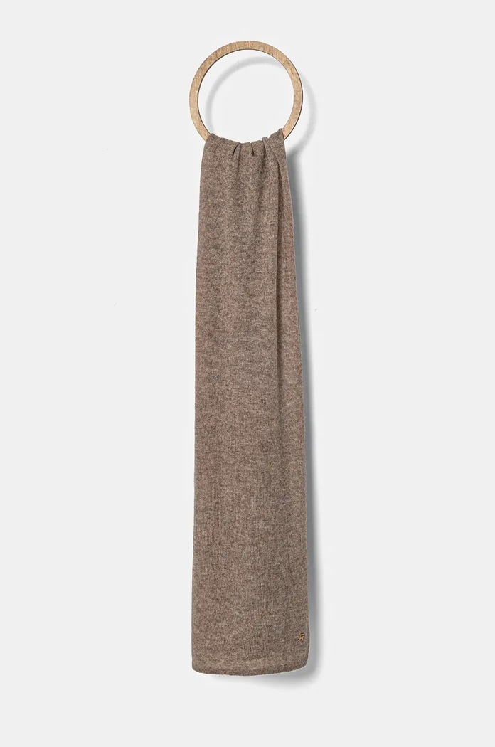 Šála Tommy Hilfiger vlna hnědá AW0AW16645