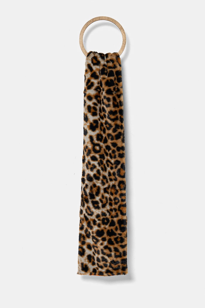 Šála Kurt Geiger London pletenina hnědá 3649839999