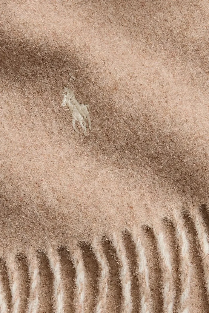 Κασκόλ με προσθήκη μαλλιού Polo Ralph Lauren 449959334 μπεζ AW25