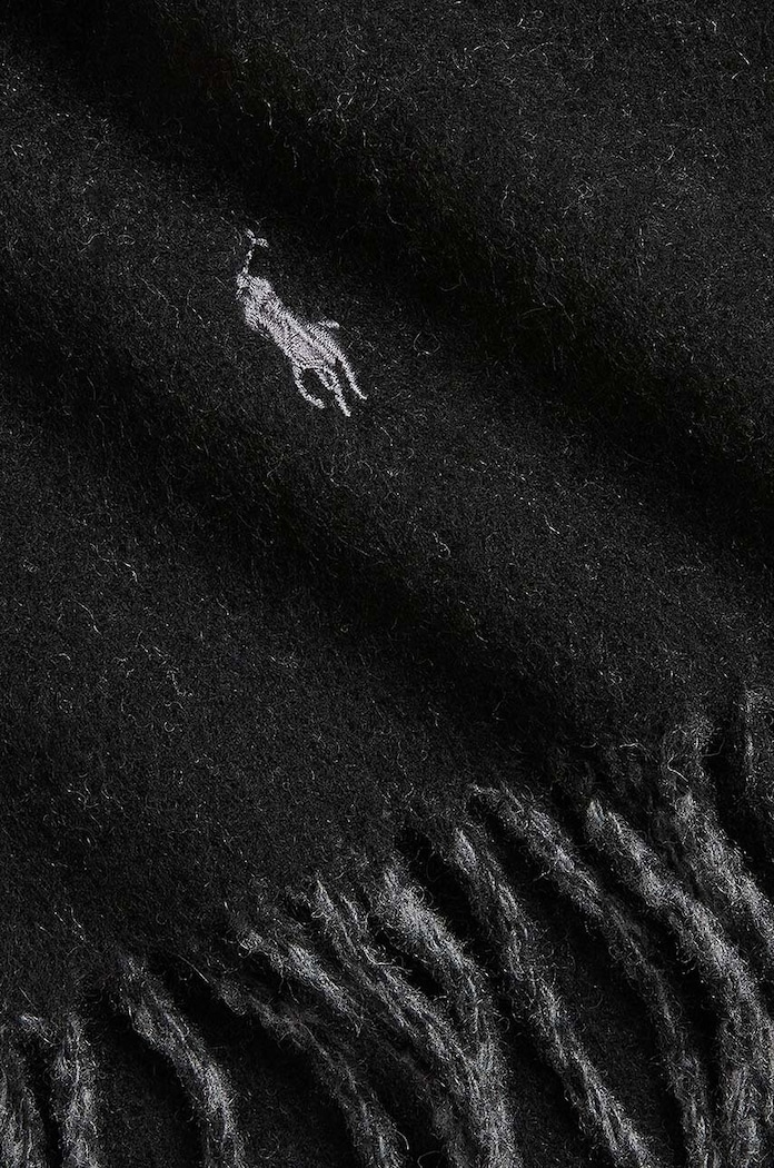 Шарф с добавлением шерсти Polo Ralph Lauren 449959334 чёрный AW25