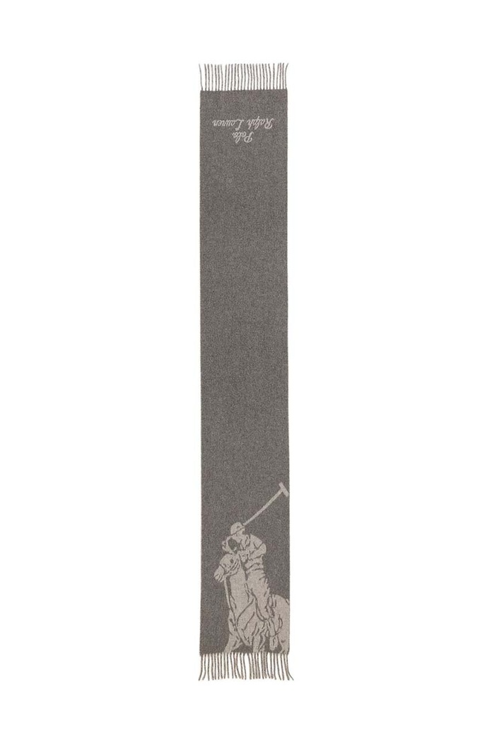 Vlnený šál Polo Ralph Lauren 449959435 sivá AW24