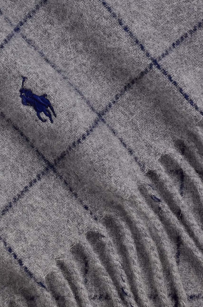 Šál s prímesou vlny Polo Ralph Lauren 449959523 sivá AW25