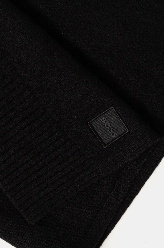 Dodaci Kratki vuneni šal Boss Orange Akaio_R_Scarf 50522445 crna