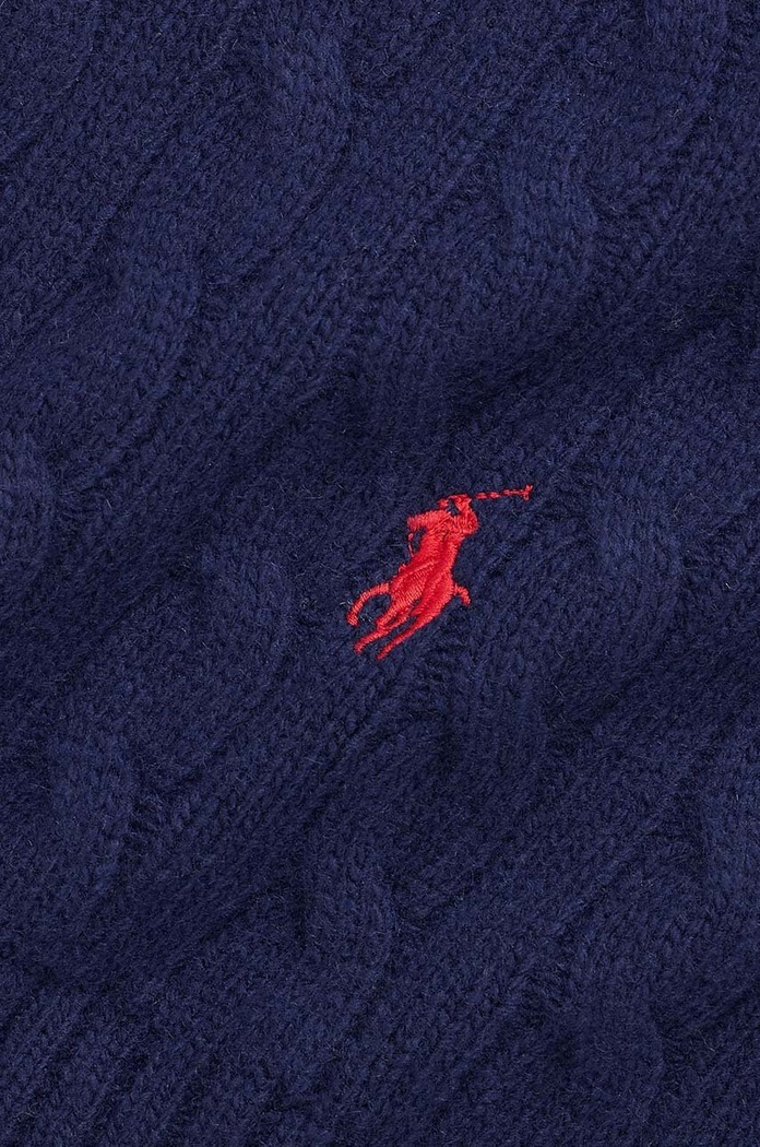 Polo Ralph Lauren szalik Classic Cable Scarf 449959345 granatowy AW24